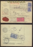 dt. Reich Auslands-Wertpaketkarte 1916 nach Constantinopel (44691)
