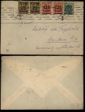 dt. Reich Mi # 291 b (2) in MiF mit 283 (2) Fernbrief nach Beuthen (31701)