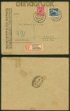 Danzig Mi # 202 und 301 Auslands-R-Brief Danzig 1939 nach Haifa (40345)