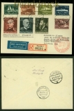 Danzig Mi # 284/88 und Mi # 306/308 LuPo-R-Brief Europa-Sdamerika 15.5.1939 (42379)
