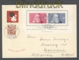 Schweiz Mi # Block 13 IMABA MiF Auslands-Brief 1948  (44292)