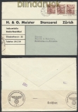 Schweiz Auslands-LuPo-Zensur-Brief Zürich 1941 Deutsche Zensur (44955)