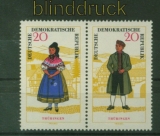 DDR Zusammendrucke Mi # 1074/79 WZd 148 postfrisch Volkstrachten (34966)