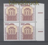 Bund Mi # 1679 postfrisch Sehenswrdigkeiten 4er-Block (42830)