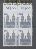 Bund Mi # 1665 postfrisch Sehenswrdigkeiten 4er-Block vom Oberrand (42829)