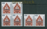 Bund Mi # 1623 postfrisch Sehenswrdigkeiten waagerechtes Paar und 4er-Block (27487)