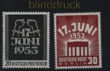 Berlin Mi # 110/11 postfrisch Volksaufstand 17. Juni (32866)