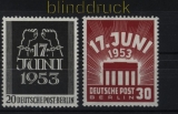 Berlin Mi # 110/11 postfrisch Volksaufstand 17. Juni  (33434)