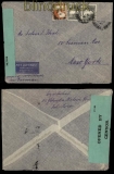 Palestina Luftpost-Zensur-Brief Tel Aviv 1941 (29416)
