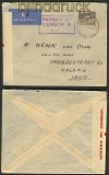Australien Ausland-Luftpost-Zensur-Brief Brisbane nach Malang / Java 1940 (21294)