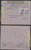 Spanien Auslands-Zensur-Brief Valencia 1944 spanische Zensur nach Lissabon (45004)
