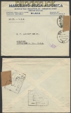 Spanien Auslands-Zensur-Brief Bilboa 1944 spanische Zensur in die USA (45003)