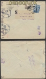 Spanien Auslands-Zensur-Brief Valencia 1941 Doppel-Zensur (45038)