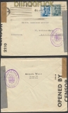 Spanien Auslands-Zensur-Brief Barcelona 1943 Doppel-Zensur (45037)