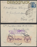 Spanien Auslands-Zensur-Brief Alcira 1944 Doppel-Zensur (45035)