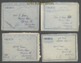 Großbritannien 4 Feldpostbriefe aus Indien Airmail Letter Card 1945 (42756)
