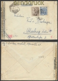 Spanien Auslands-Zensur-Brief Madrid 1944 Doppel-Zensur (44988)