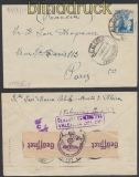 Spanien Auslands-Zensur-Brief Valencia 1944 Doppel-Zensur (45034)
