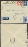 Griechenland Auslands-Zensur-LuPo-Brief 1940 Doppel-Zensur (44902)