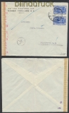 Griechenland Auslands-Zensur-Brief 1943 deutsche Zensur nach Frankfurt (44910)