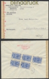 Griechenland Auslands-Zensur-LuPo-Brief 1943 deutsche Zensur (44911)