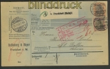 dt. Reich Mi # 74+76 Auslands-Paketkarte FF/M (20485)