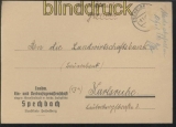 dt. Reich Fernbrief Eschelbronn 1948 Marke abgefallen (45200)