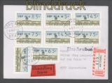 Berlin ATM 1987 Mi # 1 Versandstellensatz 2 komplett auf FDC Ersttagsbrief (42743)