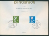 Bund Mi # 295/96 SB Europa 1958 Sonderblatt SSt. (26685)