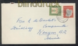 Bund Mi #  171/72 portogerecht auf Auslandsbrief Freiburg 1953 (44266)