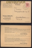 SBZ MI # 192 EF auf Auslands-Postkarte CRIMMITSCHAU 1949 (42736)