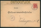 Wrttemberg Dienstumschlag Privat?? Armenpflege Cannstatt 1897 (27112)