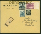 Bhmen und Mhren MiF mit Deutsches Reich Orts-R-Brief Prag 1940  (40281)