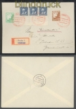 Bhmen und Mhren Mi # V 347 (3) in MiF mit Reich auf R-Brief Prag 18.3.1939 (43164)