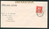 dt. Bestzung 2. WK Jersey Mi # 2 auf Ersttagsbrief FDC (26798)