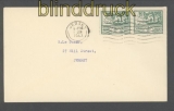 dt. Besetz. Kanalinsel Jersey Mi # 3 y waagerechtes Paar auf Ersttagsbrief FDC (43058)