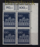 Berlin Mi # 290 Brandenburger Tor 4er-Block Eckrand oben rechts postfrisch (28092)