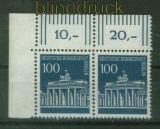 Berlin Mi # 290 Brandenburger Tor waagerechtes Paar Eckrand Walze postfrisch (41548)