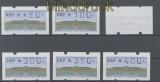 Bund ATM 1993 Mi # 2 Type 1.2 Versandstellensatz 3 postfrisch  teilweise mit Nummern (35697)