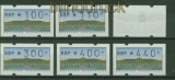Bund ATM 1993 Mi # 2 Type 1.2 Versandstellensatz 3 postfrisch (40107)