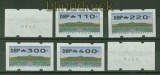 Bund ATM 1993 Mi # 2 Type 2.1 Versandstellensatz 4 postfrisch teilw. mit Nummern (40109)