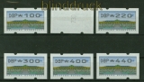 Bund ATM 1993 Mi # 2 Type 2.1 Versandstellensatz 4 postfrisch teilweise mit Nummern (40108)