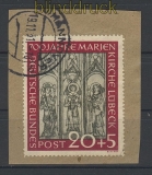 Bund Mi #  140 gestempelt 20 Pfg. Marienkirche Briefstck (23761)