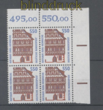 Bund Mi # 1746 postfrisch Sehenswrdigkeiten 4er-Block Eckrand oben rechts (42832)