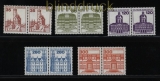 Bund Mi # 1139/43 postfrisch Burgen & Schlsser waagerechte Paare (29205)