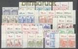 Bund Mi #  913/1143 postfrisch Burgen & Schlsser komplett waagerechte Paare (42597)