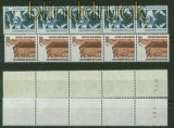 Bund Mi # 1347/48 R I postfrisch Sehenswrdigkeiten 5er-Streifen (34148)