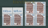 Bund Mi # 1746 postfrisch Sehensw�rdigkeiten waagerechtes Paar und 4er-Block (27493)