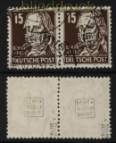 DDR Mi #  331 v XIi gestempelt 15 Pfg. Kpfe II waagerechtes Paar geprft Paul BPP (28079)