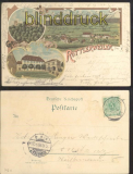 RTTLERWEILER farb-Litho-AK Gruss aus.... drei Ansichten 1898 (d0167)